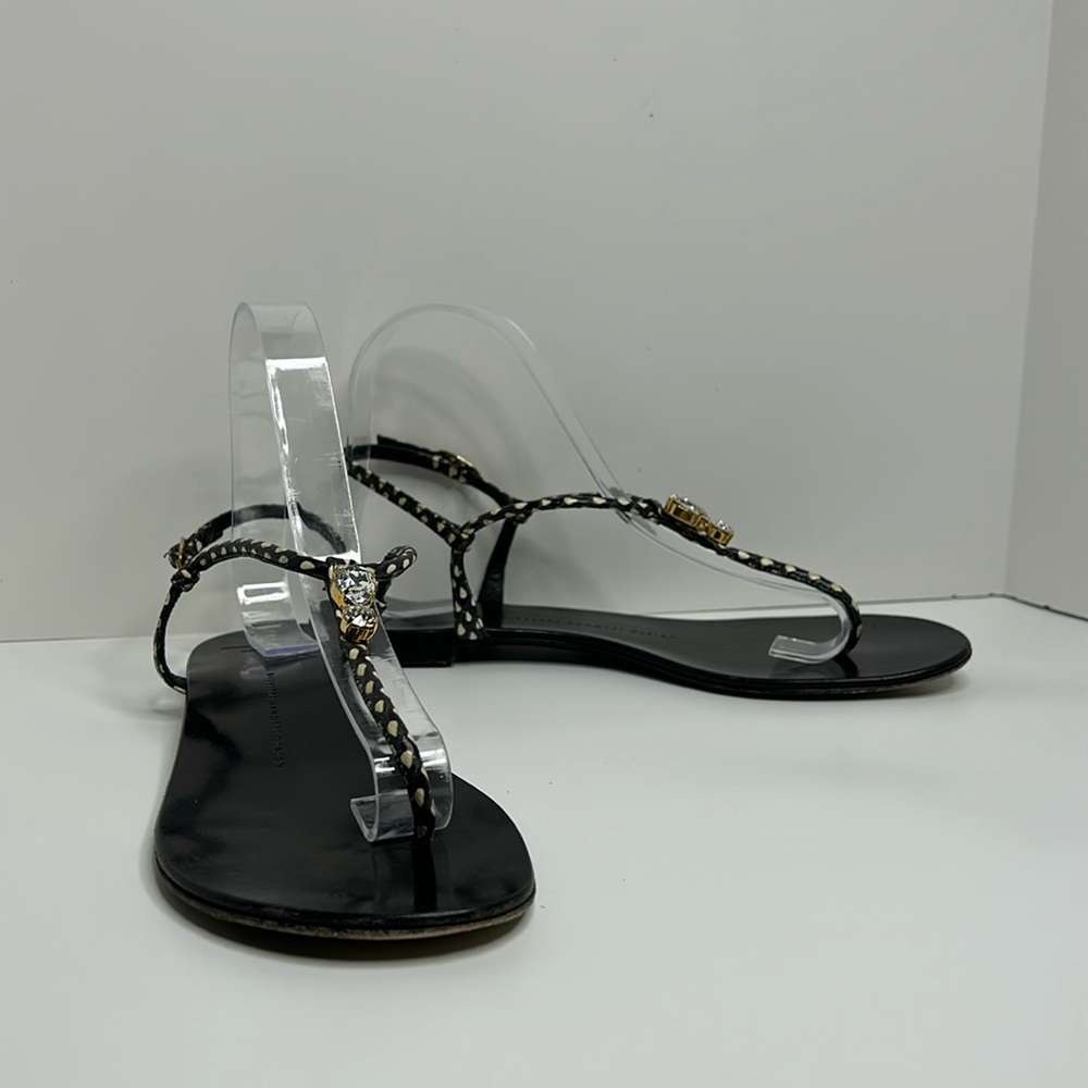 Giuseppe Zanotti python-embossed sandals sz 39